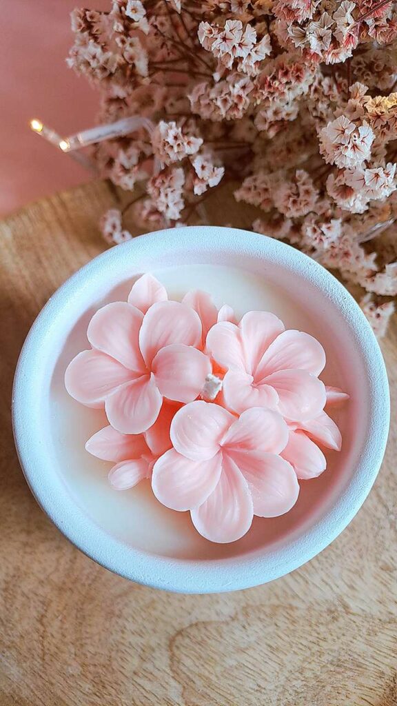 bougie-artisanale-florale