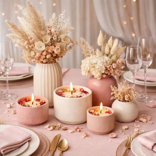 bougies-artisanales-fleuries-mariage-
