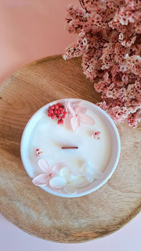 Bougie Artisanale Parfumée et Fleurie | FLEUR DE CERìSìER