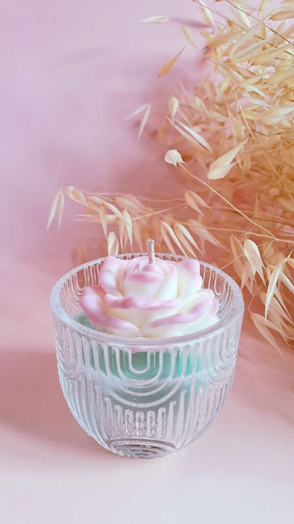 Bougie Artisanale Parfumée | ROSE & VANìLLE